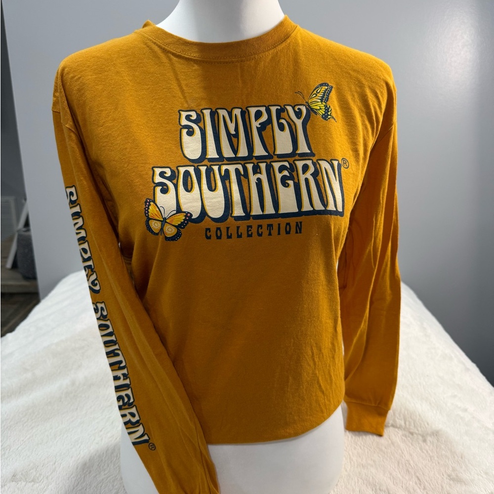 Simply Southern Youth Large Shirt in Mustard